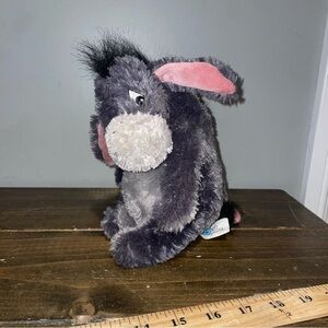 Disney Eeyore Stuffed Animal Plush Gray and Pink Plush Donkey Toy